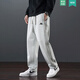 卡帕運動(dòng)褲男棉質(zhì)背靠背夏季薄款寬松大碼直筒長(cháng)褲子潮流百搭休閑褲 灰色 【春秋款】 L 【118-135斤左右】