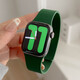 適用applewatchS10手表帶磁吸液態(tài)硅膠荔枝紋蘋果s10簡約男女表帶 苜蓿色 10代【46mm】