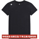 迪桑特（DESCENTE）ESSENTIAL品牌Logo純色印花圖案圓領(lǐng)套頭休閑透氣速干短袖T恤男女 黑色 M 95