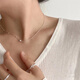 MY S925純銀不對稱(chēng)圓珠珠蛇骨拼接項鏈女小眾設計氣質(zhì)極簡(jiǎn)鎖骨鏈 簡(jiǎn)單款項鏈