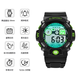 LASIKA電子表男登山初中學(xué)生表男孩運動(dòng)防水鬧鐘兒童手表只看時(shí)間女禮物 綠色（12-16歲）夜光+日歷+防水