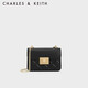 CHARLES&KEITH拼接菱格鏈條單肩斜挎小方包女包生日禮物七夕禮物CK2-80701360
