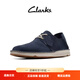 其樂（Clarks）男鞋潮款真皮高斯基系列一腳蹬休閑小皮鞋新品 藍(lán)色 41.5