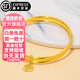 吉財(cái)運(yùn)假一賠十黃金手鏈女三生三世手鐲999金包銀小鈴鐺蓮蓬花鐲節(jié)日禮 三圈福牌54-60圈口包金1.5克