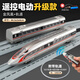卡威兒童玩具遙控火車軌道電動仿真動車高鐵模型生日禮物合金遙控禮盒 遙控電動復(fù)興號-銀紅-帶軌道