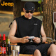 吉普（JEEP）背心男士夏季冰絲速干透氣無袖百搭戶外運(yùn)動(dòng)上衣 大黑 2XL
