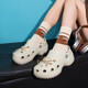 卡駱馳（crocs）女鞋厚底云朵洞洞鞋戶外休閑時(shí)尚一腳蹬沙灘鞋 206750-2Y2 39-40