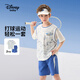 迪士尼（DISNEY）男童時尚短袖短褲套裝六一兒童節(jié)中大童兩件套25夏DA521AE33綠130