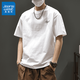 真維斯（JEANSWEST）美式刺繡短袖T恤男2025新款百搭潮流寬松半袖圓領(lǐng)上衣夏季薄款 2881白色 XL