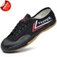 飛躍（Feiyue）24新款田經(jīng)鞋帆布訓練鞋練功鞋跑步白球鞋體操鞋運動(dòng)體考鞋男 經(jīng)典黑色 43
