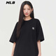 美職棒（MLB）官網 短袖T恤男女裝ny寬松時尚半袖小logo休閑打底衫25年夏季新款 紐約洋基隊0253/黑色 L 175/96A