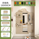 百思木入戶(hù)洞洞板穿衣鏡一體實(shí)木置物掛衣架可關(guān)閉隱藏式推拉隱形全身鏡 180*90cm【奶咖色】