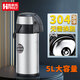助家樂(lè )（HPMILY） 氣壓式熱水瓶車(chē)載大容量辦公宿舍暖瓶壓力壺家用按壓保溫壺304鋼 5L 內外不銹鋼（5-10人)