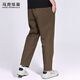 馬克華菲【高棉彈力】涼感休閑錐形褲男裝2025秋季新款潮流刺繡長(cháng)褲子 深棕色 305 M