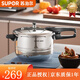 蘇泊爾（SUPOR） 壓力鍋 304不銹鋼高壓鍋 燃?xì)饷簹怆姶艩t通用 YS22ED