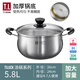 蒂洛克湯鍋304不銹鋼加厚家用蒸煮泡面雙耳小鍋蒸鍋專用燃?xì)怆姶艩t煮鍋 【304不銹鋼】復(fù)底款 26cm 正304不銹鋼