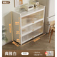 日本MUJU金屬餐邊柜子儲物柜茶水柜客廳廚房收納斗柜靠墻邊置物柜 奶酪白【4層長(cháng)60】金屬餐邊柜