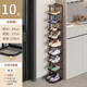 長(cháng)萬(wàn)家鞋架窄小門(mén)口室內玄關(guān)入門(mén)鞋架子家用省空間置物防塵收納鐵藝鞋柜 10層-古銅色【防塵加固】