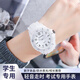 小米部依初中學(xué)生手表男女石英手表學(xué)習(xí)公務(wù)員考試手表簡(jiǎn)約指針腕表兒童電子表 白色 老師推薦/考試專用/100分