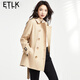 ETLK2025新款春秋季英倫風(fēng)短款風(fēng)衣女系帶顯瘦小個(gè)子經(jīng)典百搭時(shí)尚外套 卡其色 M -99-110斤