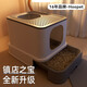 華元寵具（hoopet）貓砂盆全封閉式防外濺帶砂特防臭大號貓沙盆貓屎盆貓廁所貓咪用品