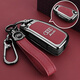 創(chuàng  )勛（CHUANGXUN）適用于奧迪q3鑰匙套q2l a3l鑰匙包老a6汽車(chē)扣殼 奧迪折疊款【石榴紅】+手繩扣