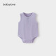 babylove嬰兒包屁衣夏季薄款莫代爾連體衣寶寶無(wú)袖背心三角爬服睡衣夏裝
