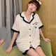 JIOESC睡衣女生夏季短袖2025新款甜美可愛Kitty兩件套大碼可外穿家居服 波點(diǎn)貓貓 L 【100-120斤】