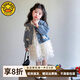 G.DUCKKIDS小黃鴨童裝女童春秋牛仔裙子套裝兒童春季連衣裙寶寶蛋糕公主裙 蛋糕裙 100 (建議90-98cm 2-3周歲）