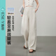 逸陽100%亞麻闊腿褲女2025年夏季薄款垂感直筒褲 木本色 28