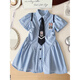哈羅小黃鴨（G.DUCKKIDS）女童朱迪兔子警官連衣裙夏季新款兒童衣服學院風JK裙子女孩POLO裙 裙子 100 cm