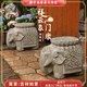 荷府家居 家居戶(hù)外庭院大象門(mén)墩抱鼓石一對 人造石雕門(mén)墩石墩擺件門(mén)口花盆底座 祥云象墩（大象一對）