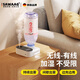 颯望【德國】礦泉水瓶加濕器小型空調房大噴霧迷你式高級感家用靜音臥室隨身便攜空氣補水保濕器辦公室 白色【持續出霧 邊充邊用】