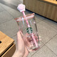 星巴克（Starbucks）杯子隨享粉色玻璃吸管杯咖啡牛奶貓爪桌面雙飲水杯女生禮物 隨享