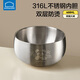 樂(lè)扣樂(lè)扣316L不銹鋼碗湯碗大號(hào)兒童碗個(gè)人專(zhuān)用吃飯碗勺家用餐具套裝輔食碗 【大碗】卡通熊貓400ml