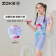 洲克（ZOKE）兒童泳衣女童訓(xùn)練專(zhuān)業(yè)連體平角競(jìng)速125504434-2 夢(mèng)幻紫美人魚(yú)14