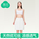 簡(jiǎn)云莫代爾短睡裙女性感半身裙薄款冰絲涼感白色屁簾內搭防走光襯裙夏 【中長(cháng)款】白色 L 【適合100-120斤】
