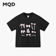 馬騎頓（MQD）女大童夏季新品學(xué)院風(fēng)背后大圖案親膚透氣短袖T恤 黑色 150