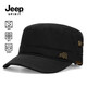 吉普（JEEP）帽子男士平頂帽百搭四季款鴨舌帽中青老年休閑戶外品牌帽子