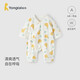 童泰（TONGTAI）嬰兒連體衣夏薄款純棉衣服初生寶寶蝴蝶哈衣無(wú)骨爬服黃色59cm