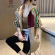 AEMAPE休閑工裝風(fēng)外套女春秋2025新款中長(cháng)款大衣高端洋氣夾克外套女卡其色L