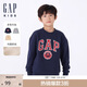 蓋璞【大小童同款】男童秋季款字母logo抓絨長(cháng)袖衛衣642567