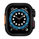 LAZYODD適用AppleWatchUltra2/1金屬保護(hù)殼蘋(píng)果S11金屬加后蓋全包鏤空殼iWatch10/9/8/7/6/5/4/SE2保護(hù)殼 黑色（帶鋸齒帶字母） 46MM表盤(pán)【適用·新11/