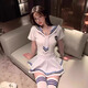 OEING JK大碼2025新款情趣內衣性感校園水手服制服誘惑約會(huì )戰袍 學(xué)院水手服制服套裝【上衣+短裙+T褲】+同款模特襪 均碼【80-120斤】