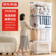 京東京造MAX系列大容量高透塑料收納箱帶輪 110L  634*460*390mm