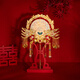 雙面團(tuán)扇新娘結(jié)婚禮物手工成品出嫁秀禾喜扇diy材料包高級(jí)手捧花 雙色扇【材料包】