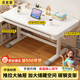湯凱頤青少年學(xué)習(xí)桌初中高中學(xué)生書桌家用手搖升降電腦桌寫字桌大白桌子 【推拉抽屜】1.5加厚·橫桿加固 100*60*(59—82)cm
