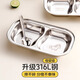 onlycook316L不銹鋼分格餐盤 寶寶嬰兒輔食碗 兒童1-3-6歲餐具-恐龍