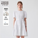 Teenie Weenie小熊白色連衣裙女2025年夏季新款氣質(zhì)少女感學(xué)院風(fēng)裙子 白色 S