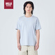 無印良品（MUJI）男式 涼感 薄款天竺編織 T恤 打底衫 25年夏季新品  灰色  L 